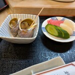 成寿司 - お通しツブ貝煮付け