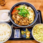 吉野家 - 牛すき鍋膳 ＋ 生野菜サラダ