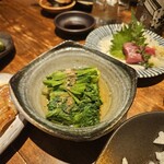 とさか - セリのおひたし。