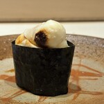 鮨 しみづ - 白子がとろけるし、熟成された事で旨みがより濃くなってる！！