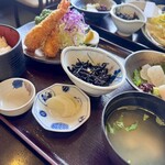 お食事処もりやま - ランチエビフライ定食