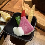 鶏と魚と炭火焼き 燈 - お通し