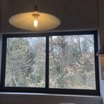 ス ラ - 座った席の眺望　残念ながら岡崎の市街地は見えず…