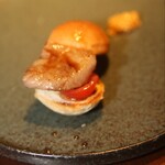 神楽坂 鉄板焼 向日葵 - ミニバーガー