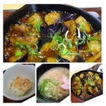 うちだ屋 - 麻婆茄子は程よい辛さで美味しい。茄子タップリでボリュームがあります。
うどんは出汁は普通に美味しいですが、麺がやわ麺で好みではありません。