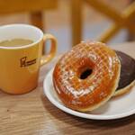 ミスタードーナツ - 料理写真:ミスドカフェオレ (￥341)、ハニーディップ (￥176)チョコリング (￥187)