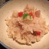 北新地　串かつ凡 - 根菜炊き込みご飯