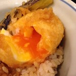 杜月 - 半熟ゆで卵天ぷらが美味いです