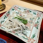 末冨 - 赤貝と河豚のお刺身