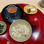 末冨 - 穴子ご飯 いくら 香の物 海苔