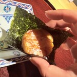 銀座 青天 - 帆立貝の磯辺焼き（オホーツク産）