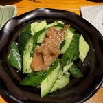 空乃庭 - キュウリと梅肉ですが、見た目よりメチャクチャうまい。