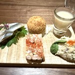 上六ワイン - 前菜の盛り合わせ （5種）