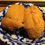 器楽亭 - 茄子の煮びたしにウニのっけ　こんなんありか？