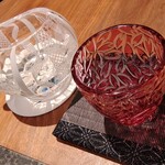 割烹 きょう - 江戸切子グラス・片口