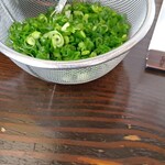 手打うどんたぐち  - 無料のトッピングネギ