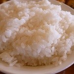 ホワイト餃子 - 餃子10個定食のご飯