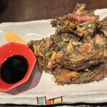 九州沖縄三昧 なんくるないさ - お薦めの一品、海蘊の天麩羅は初体験。