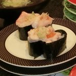 金沢まいもん寿司 - 奥がフグの白子、手前が真鱈の白子