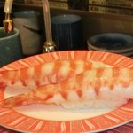 金沢まいもん寿司 - 天然車海老・・・驚異の大きさ