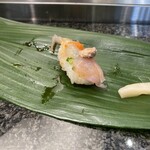 すし辰の立ち食い - かわはぎ