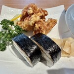 らぁめん香房 登里勝 - 焼さば寿司(2切)＆唐揚げ(2個)