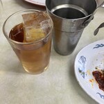 天一軒 - ビールからの紹興酒ロック500えん