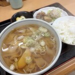 おかだうどん - きしめん定食　¥750