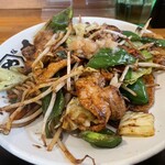 野菜炒め専門店 ベジ家 - サービス定食　味噌回鍋肉　マシ肉　抜きニンニク　アブラあり　追加ニラ