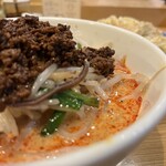 希須林 - ✅担々つけ麺(太麺300g)¥1.200
      　※辛さ3段階からセレクト(中辛)
      　※ご飯無料(お代わりも無料)
      　※野菜マシ可能
      　※土曜限定メニュー