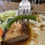 グリル かみさと - 【2026.2.7(土)】姫豚厚切りポークステーキのインゲン豆