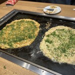 月島もんじゃ たまとや - もんじゃ出来上がり