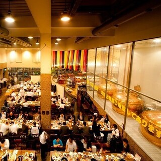 ビール窯を見ながら400席のビックホールで焼肉食べ飲み放題♪