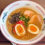 てん寿 - 豚骨醤油ラーメン　味玉トッピング