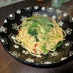 Kohikan Hana Ichi Momme - ぺペロンチーノですがとてもおいしくお皿もかわいかったです