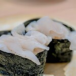 回し寿司 活 活美登利 - ひもの軍艦。なんのひもなんだろ。帆立かな。