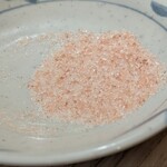 回し寿司 活 活美登利 - ピンク塩はイサムの塩よりちと辛い