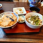 そば処 石ヶ谷 - ミニ丼セット(1,300yen)天丼＋冷たいそば