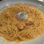 神戸パスタ パスタ&スイーツ LABI1池袋店 - 海老のスパイシーカルボナーラ　M