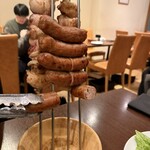 肉塊 UNO - ウインナーと、ローストチキン