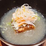 鮨 うら紀 - 蟹真薯 霙餡掛け 針柚子と芹②