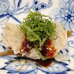 鮨 うら紀 - 宮津鯖 味噌だれ 山牛蒡辛子和え②