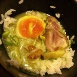 麺や而今 - レジェンド オブ而今-〆ごはんにスープまわしかけ(2015/1)