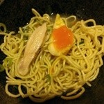麺や而今 - レジェンド オブ而今-和え玉にスープまわしかけ(2015/1)