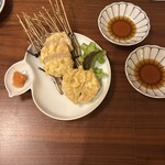 kitchen ナカシマ - 鶏軟骨とすり身の蓮根はさみ揚げ
