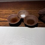 カツレツMATUMURA - 柚子ポン酢、しお、ソース