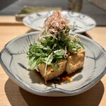 炭焼 おかげさん - 高坂鷄の鶏油であげた厚揚げ