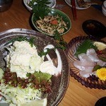 木金堂 - ポテトサラダ（380円）+のどぐろ刺（680円）