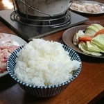 Yakiniku Kopan - 大ライスと盛りの良いお肉たち