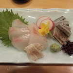 ふく菜 - 平目昆布〆、鰆：2015/1